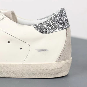 Golden Goose Super-Star Suede Star Glitter Heel Tab