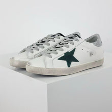 Load image into Gallery viewer, Golden Goose Ball-Star Green Star Silver Heel Tab
