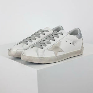 Golden Goose Super-Star Suede Star Silver Heel Tab