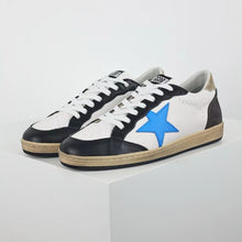 Load image into Gallery viewer, Golden Goose Ball-Star Blue Leather Star Gold Heel Tab Black
