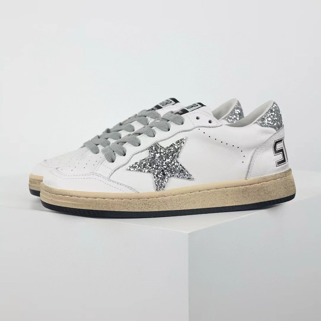 Golden Goose Ball-Star Glitter Star Glitter Heel Tab