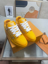 Load image into Gallery viewer, LV Trainers Yellow Embossed Monogram
