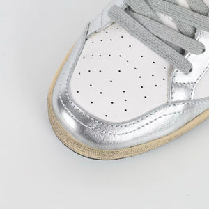 Golden Goose Ball-Star Leather Star Black Heel Tab Silver