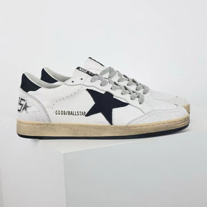 Golden Goose Ball-Star Black Star Black Heel Tab White