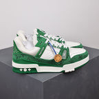 LV Trainers Monogram Denim Green