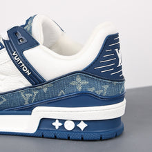 Load image into Gallery viewer, LV Trainers Monogram Denim Blue
