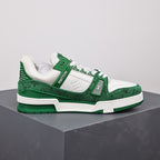 LV Trainers Monogram Denim Green