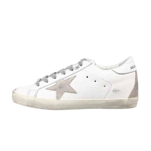 Golden Goose Super-Star Suede Star White Heel Tab