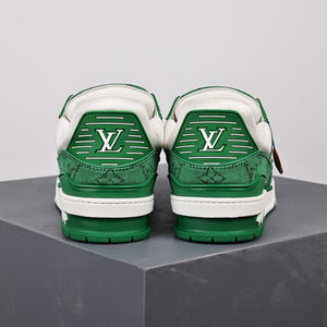 LV Trainers Monogram Denim Green