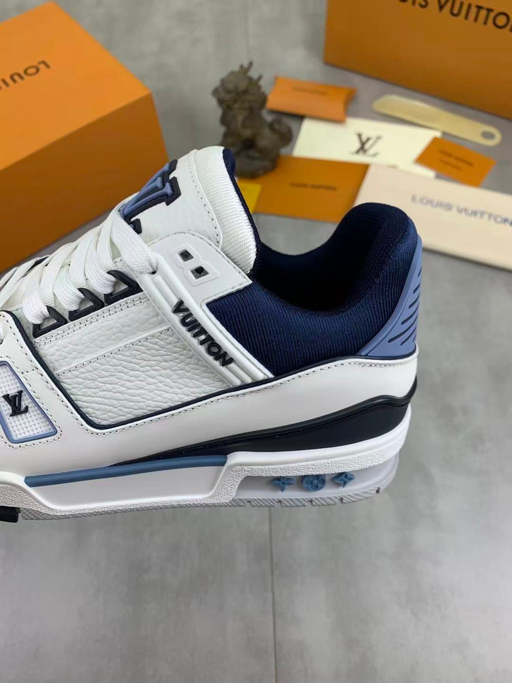 LV Trainers Blue | White