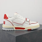 LV Trainers Velcro Strap Mesh Red