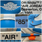 AJ1 X OW University Blue