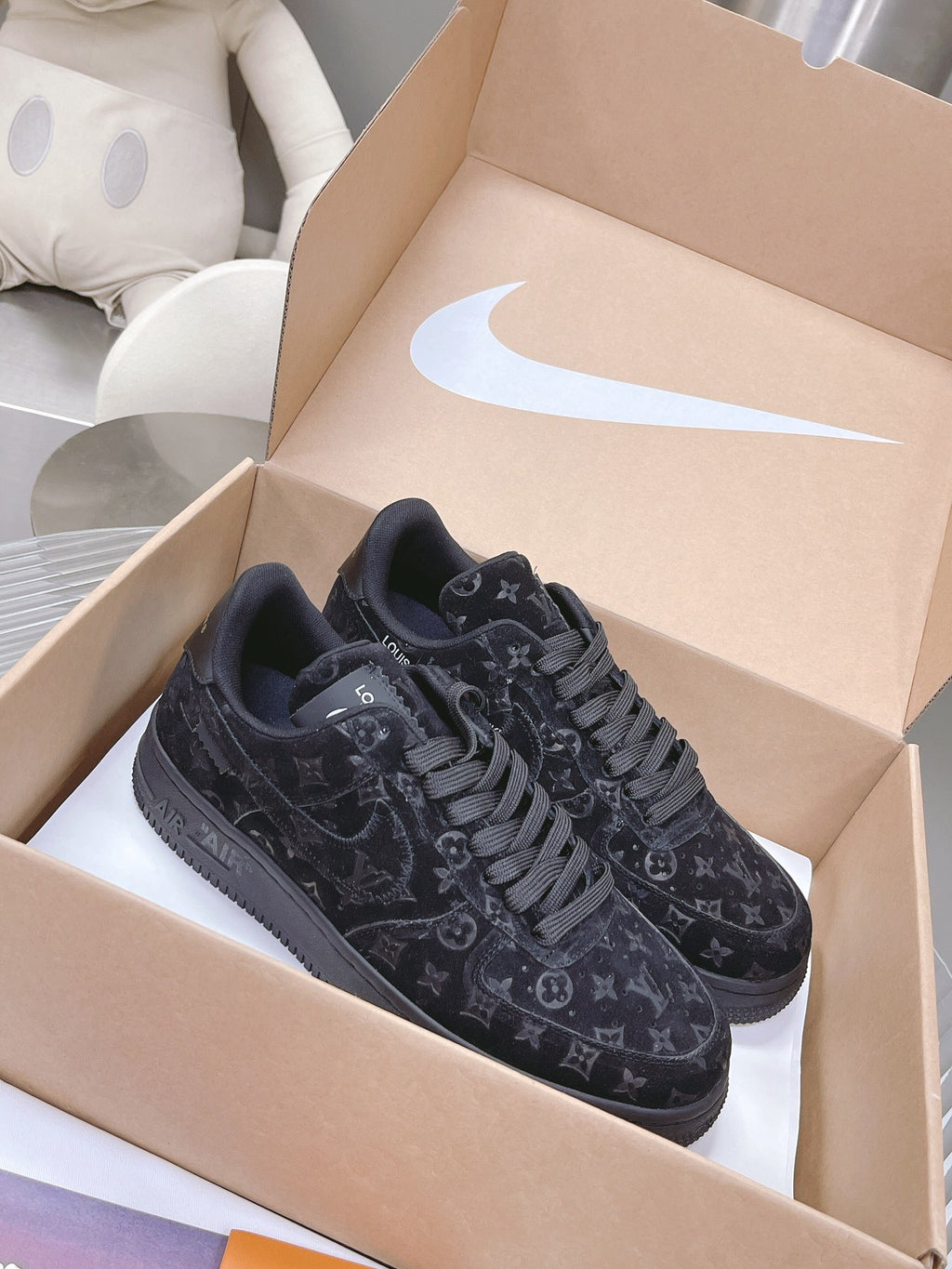 AF1 x OW by Virgil - Triple Black Customs