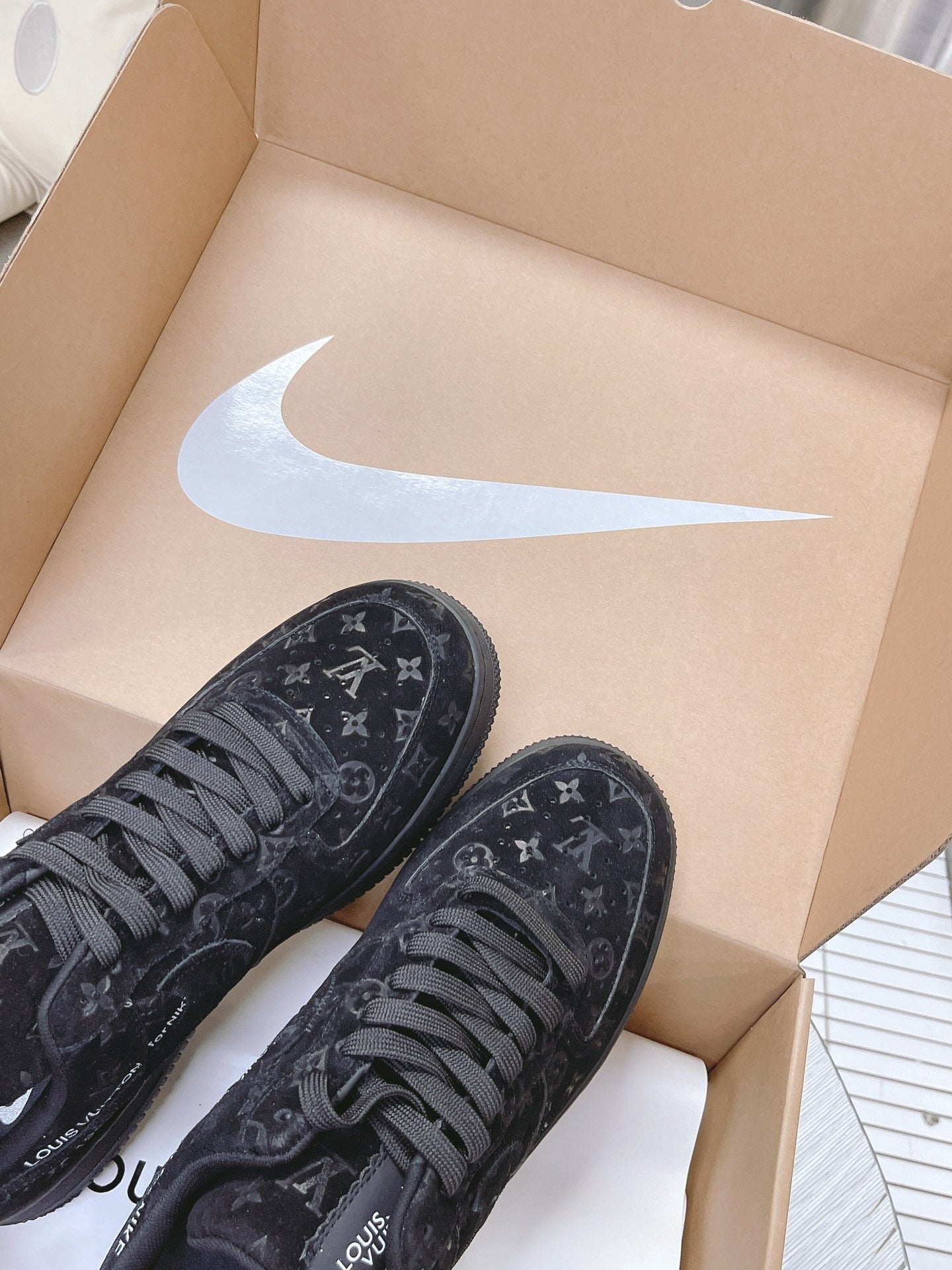 AF1 x OW by Virgil - Triple Black Customs