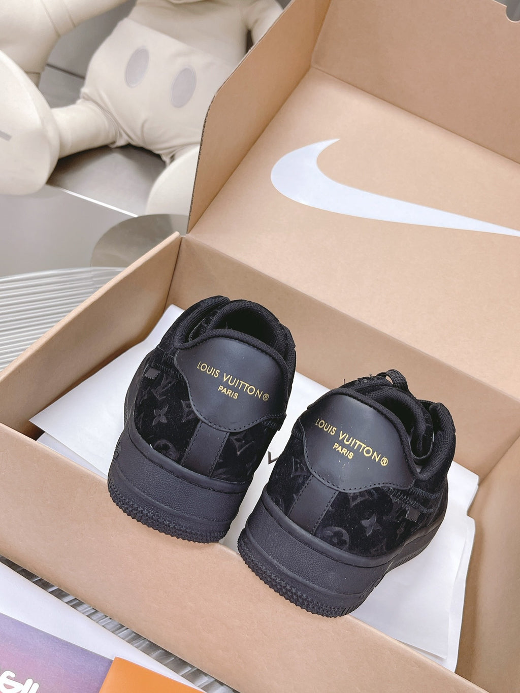 AF1 x OW by Virgil - Triple Black Customs