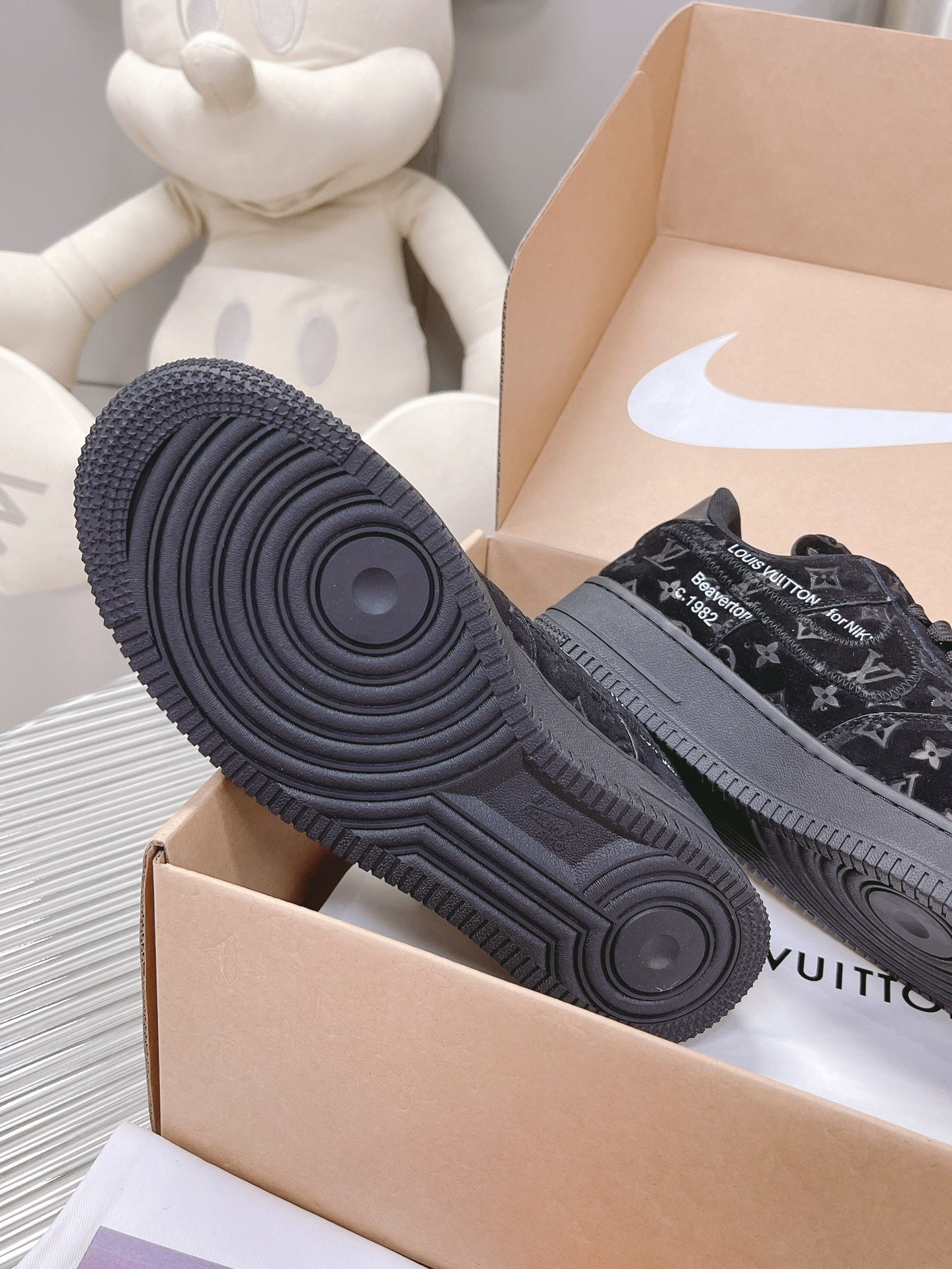 AF1 x OW by Virgil - Triple Black Customs