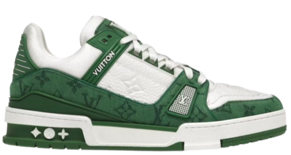 LV Trainers Monogram Denim Green
