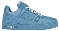 LV Trainers Blue Embossed Monogram