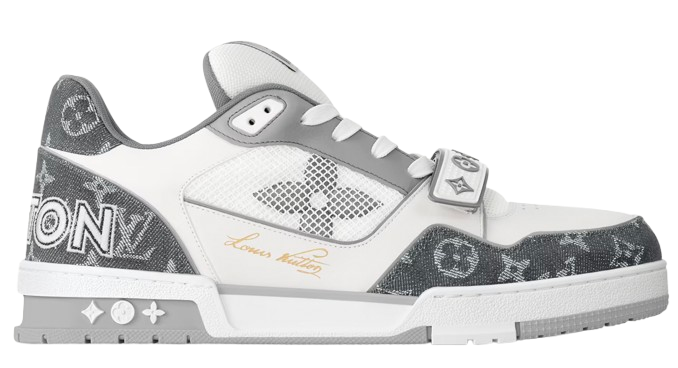 LV Trainers Velcro Denim Grey