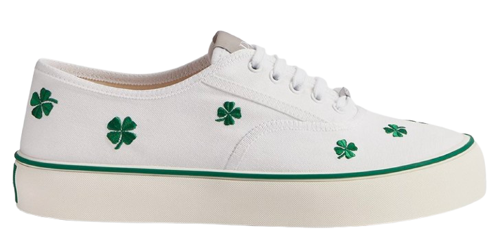 Saltwind Sneaker Clover on White Cotton
