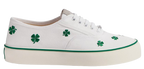 Saltwind Sneaker Clover on White Cotton