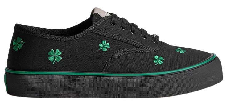 Saltwind Sneaker Clover on Black Cotton