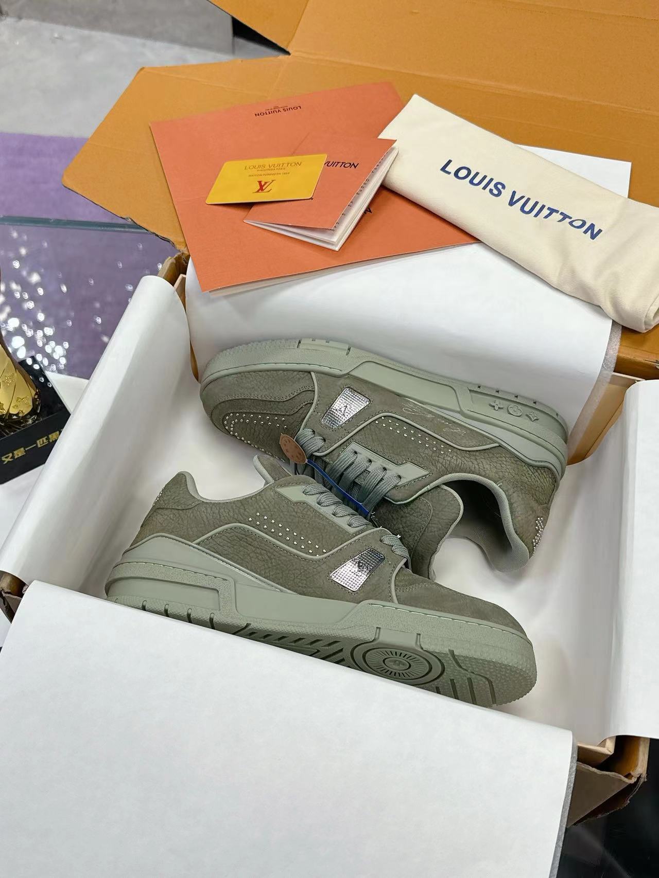 LV Trainers #54 Olive Green
