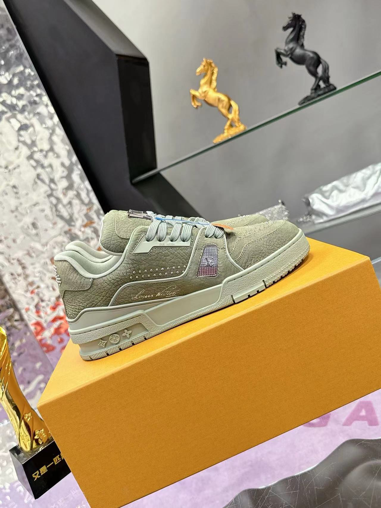 LV Trainers #54 Olive Green