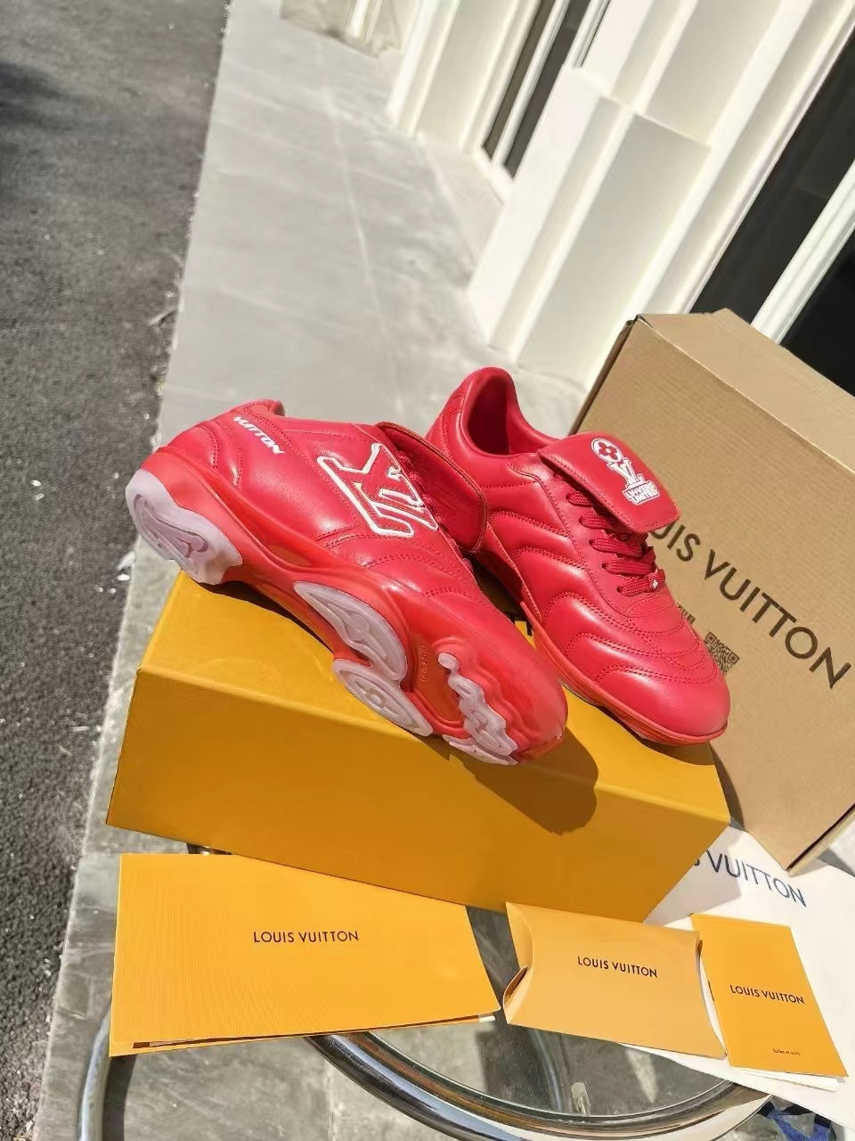 LV Soccer Sneaker Red