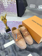 LV Trainers #54 Distressed Sneaker Cognac