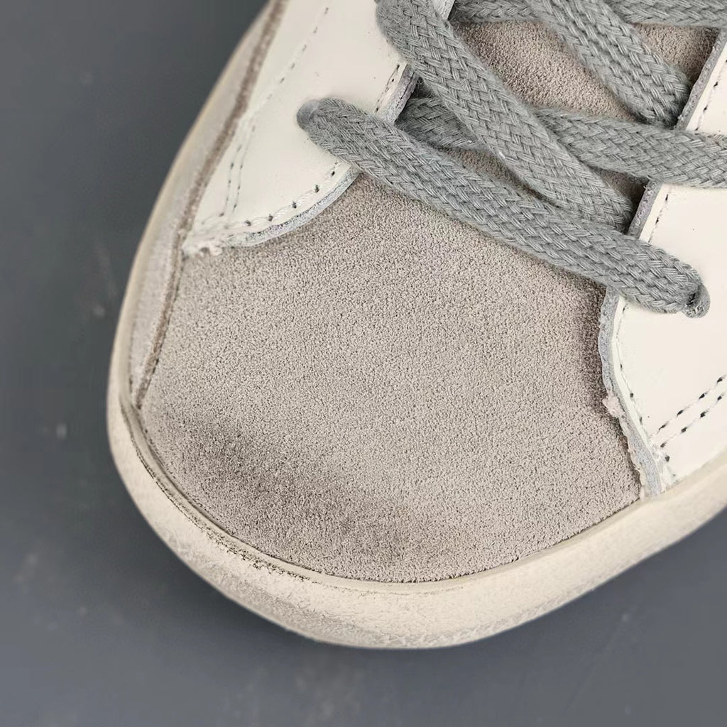 Golden Goose Super-Star Suede Star Glitter Heel Tab