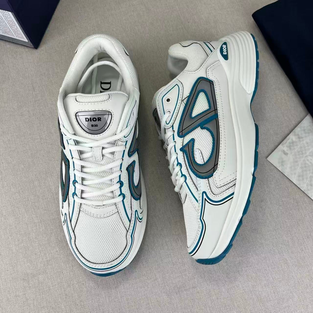 B30 White and Light Blue Mesh