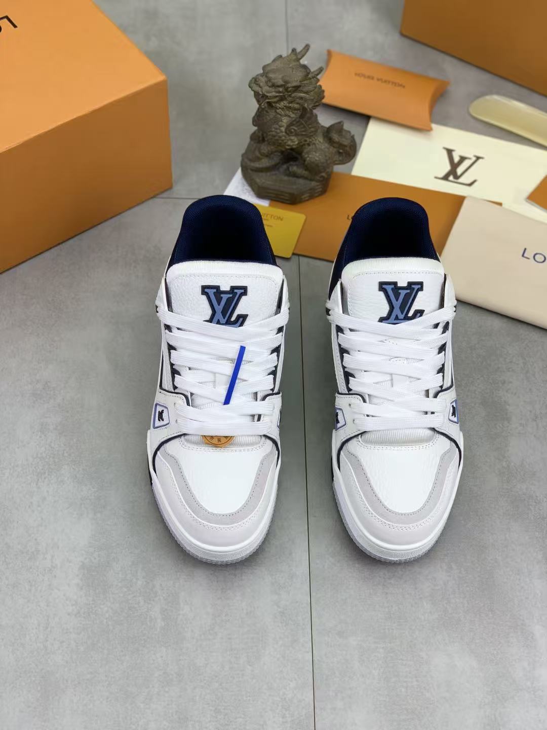 LV Trainers Blue | White