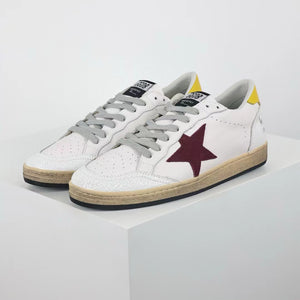 Golden Goose Ball-Star Red Star Yellow Heel Tab