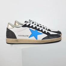 Load image into Gallery viewer, Golden Goose Ball-Star Blue Leather Star Gold Heel Tab Black
