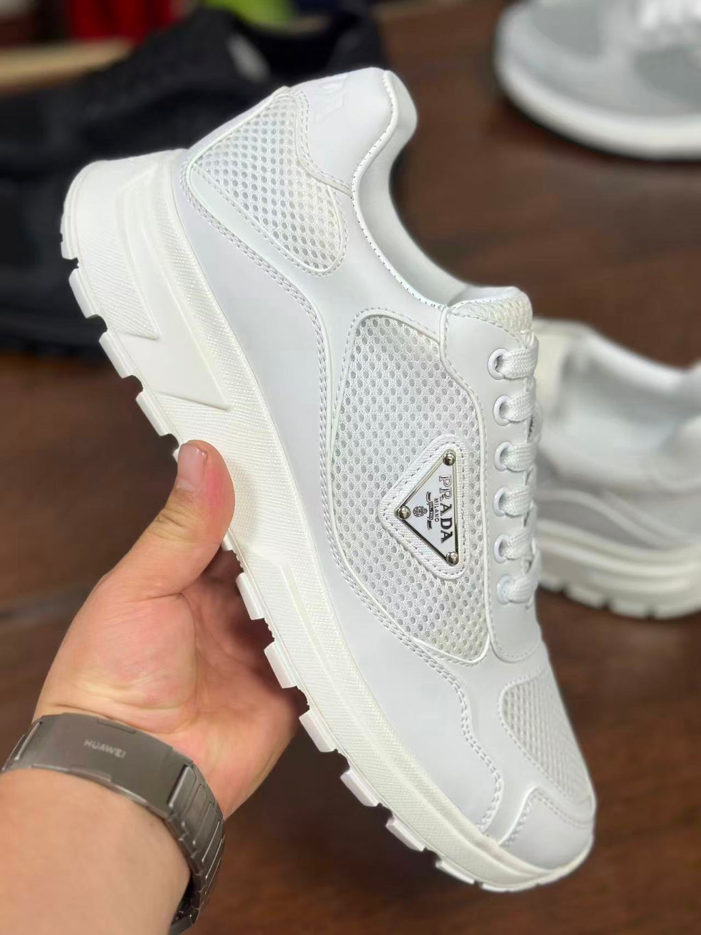 Prada Prax 2.0 White Mesh