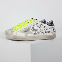 Load image into Gallery viewer, Golden Goose Super-Star Graffiti Suede Silver Star Black Heel Tab
