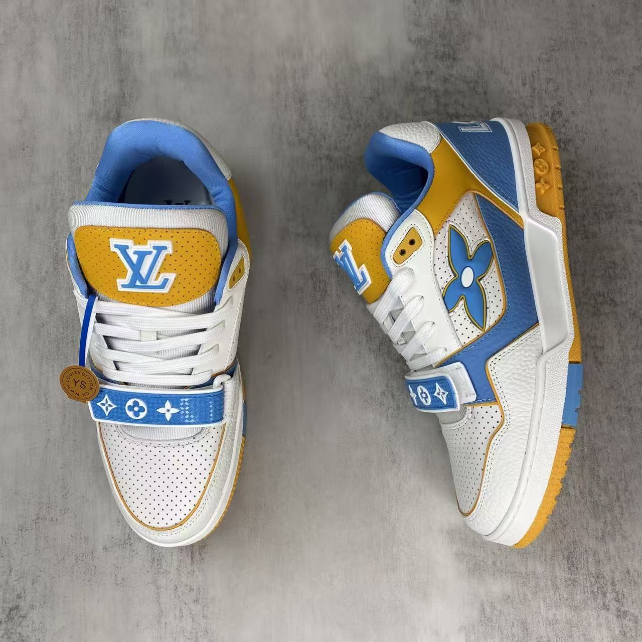 LV Trainers Velcro Blue Yellow