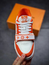 Load image into Gallery viewer, LV Trainers Velcro Strap Monogram Denim Orange
