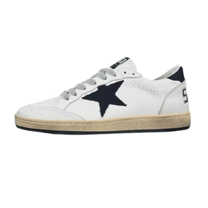 Golden Goose Ball-Star Black Star Black Heel Tab White