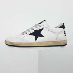 Golden Goose Ball-Star Black Star Black Heel Tab White