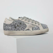 Load image into Gallery viewer, Golden Goose Ball-Star Suede Star Grey Heel Tab Glitter Base
