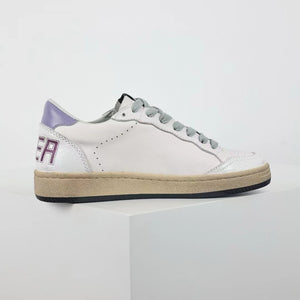 Golden Goose Ball-Star Glitter Star Purple Heel Tab