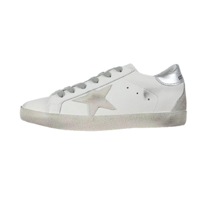 Golden Goose Super-Star Suede Star Silver Heel Tab