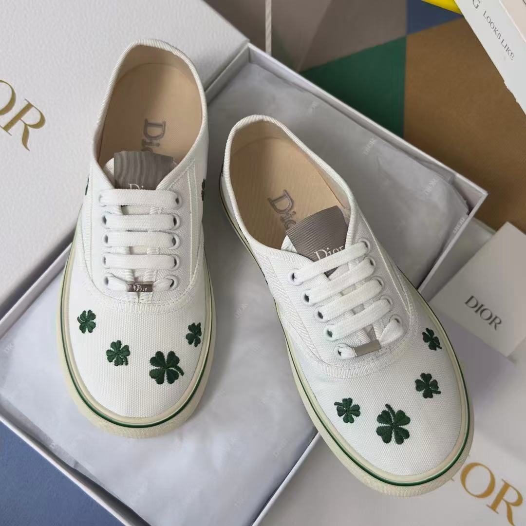 Saltwind Sneaker Clover on White Cotton