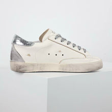 Load image into Gallery viewer, Golden Goose Super-Star Suede Star Silver Heel Tab
