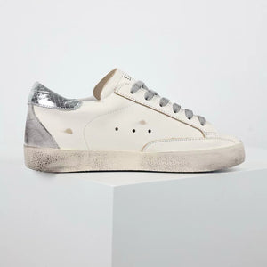 Golden Goose Super-Star Suede Star Silver Heel Tab