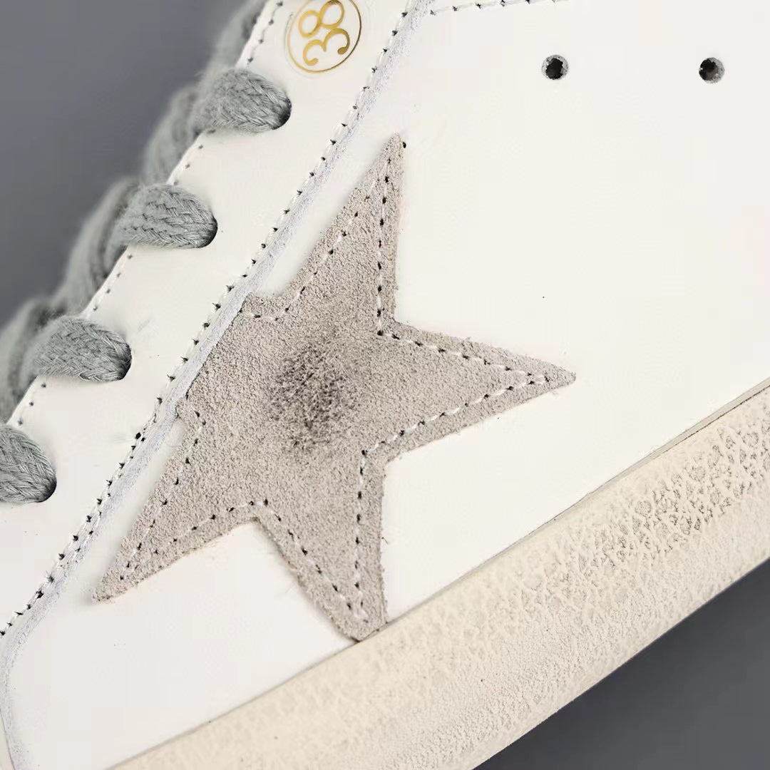 Golden Goose Super-Star Suede Star Black Matte Heel Tab