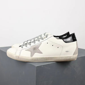 Golden Goose Super-Star Suede Star Black Glossy Heel Tab