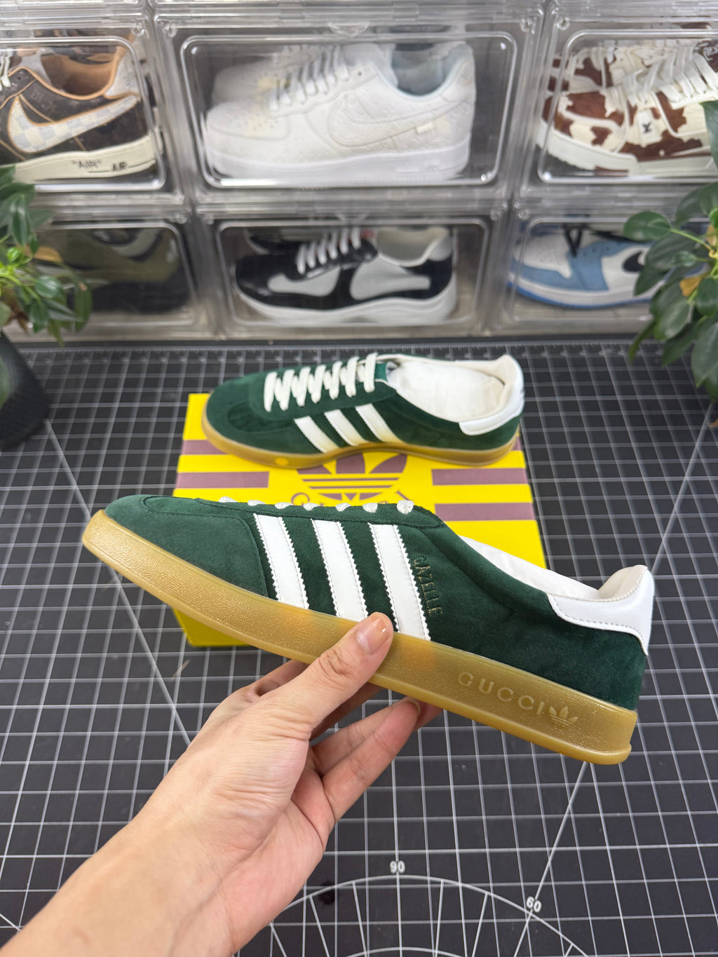 Gucci x Gazelle Green Suede